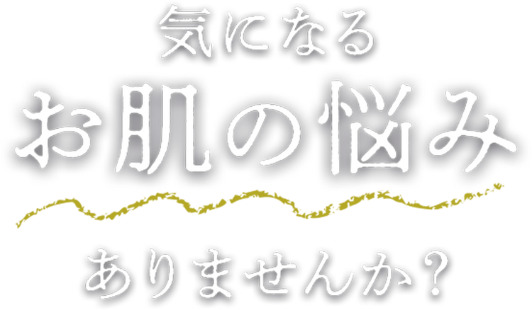 気になるお肌の悩みありませんか?